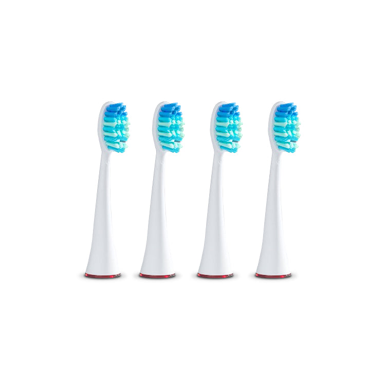 Voom Sonic Pro 7 Series Replacement Brush Heads White, 4-pack