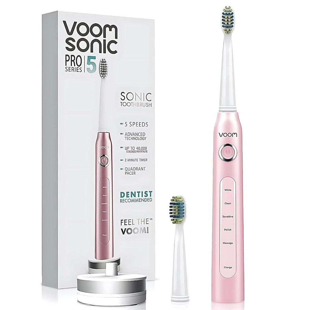 Pink Pro 5 Series electric toothbrush  Voom Sonic, 22223.