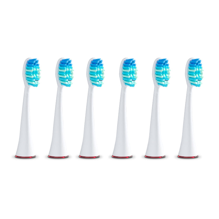 Pro 7 Series Replacement Brush Heads White, 6-pack