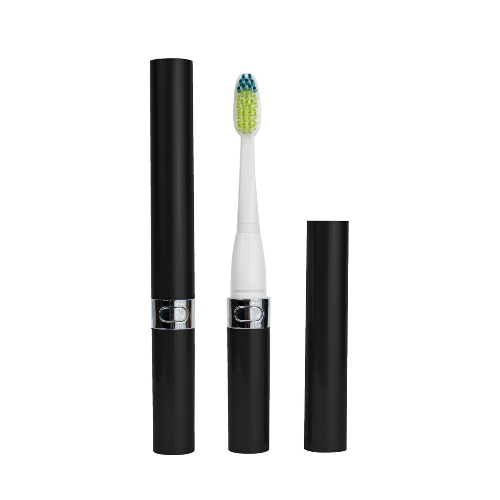 Black Go 1 Series electric toothbrush for travel  Voom Sonic with cap, G0-8-BLACK3.